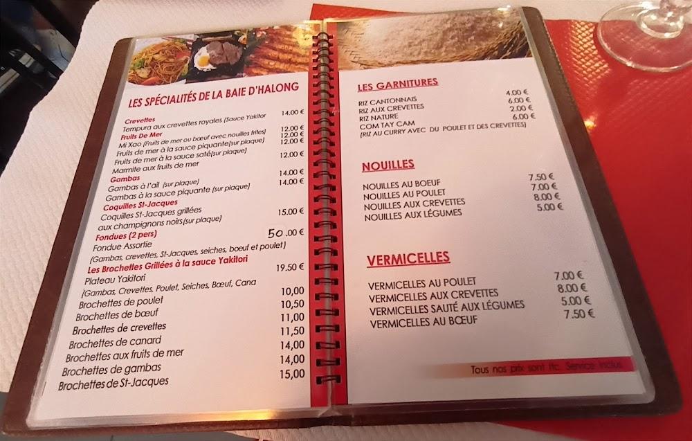 Restaurant La baie d'Ha Long - Menu Image 2